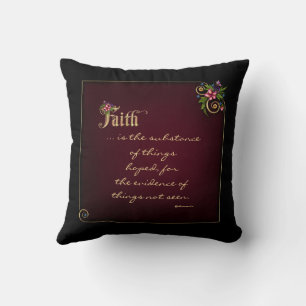 Cojín Decorativo Flourina Faith Verse - Personalizable