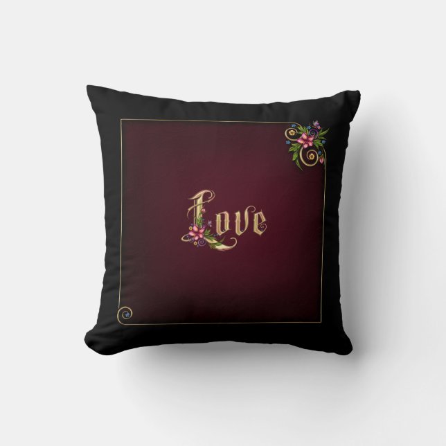 Cojín Decorativo Flourina Love Verse - Personalizable (Anverso)