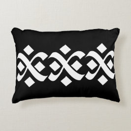 Cojín Decorativo Flourish Elegant Blanco y Negro