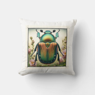 Cojín Decorativo Flower chafer beetle 131024IREF219 - Watercolor