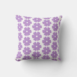 Cojín Decorativo Flower Shape Plaid Pink Purple