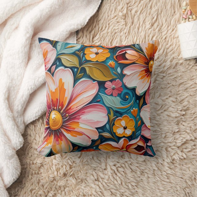 Cojín Decorativo Flower Throw Pillow (Manta)