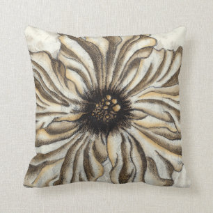Cojín Decorativo Flowerhead Fresco en Tan fondo