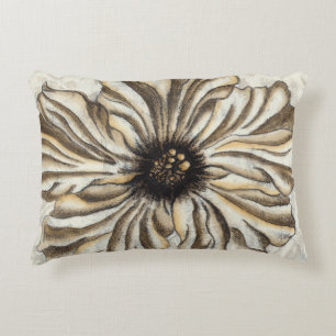 Cojín Decorativo Flowerhead Fresco en Tan fondo