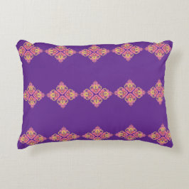 Cojín Decorativo Flowers on Purple Accent Pillow