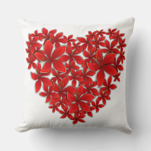 COJÍN DECORATIVO FLOWERY HEART (Anverso)