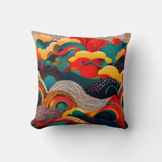 Cojín Decorativo Flujo cromático (Anverso)