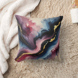 Cojín Decorativo Flujo Etéreo – Arte Abstracto Elegante
