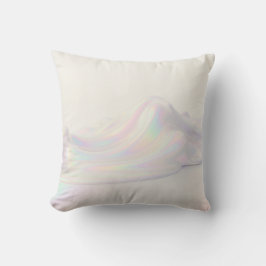 Cojín Decorativo Flujo Líquido Perla Iridescente Estética Abstracta