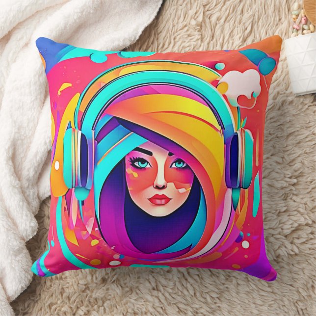 Cojín Decorativo Flujo vibrante de música (Manta)