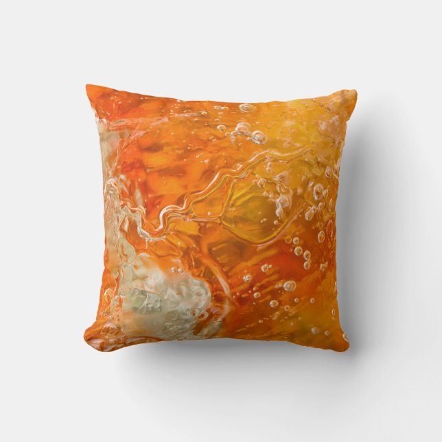 Cojín Decorativo Flujos de conciencia - burbujas anaranjadas del (Anverso)