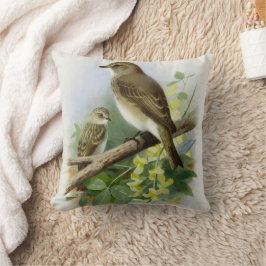 Cojín Decorativo Flycatchers, Ilustracion de arte