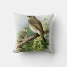 Cojín Decorativo Flycatchers, Ilustracion de arte