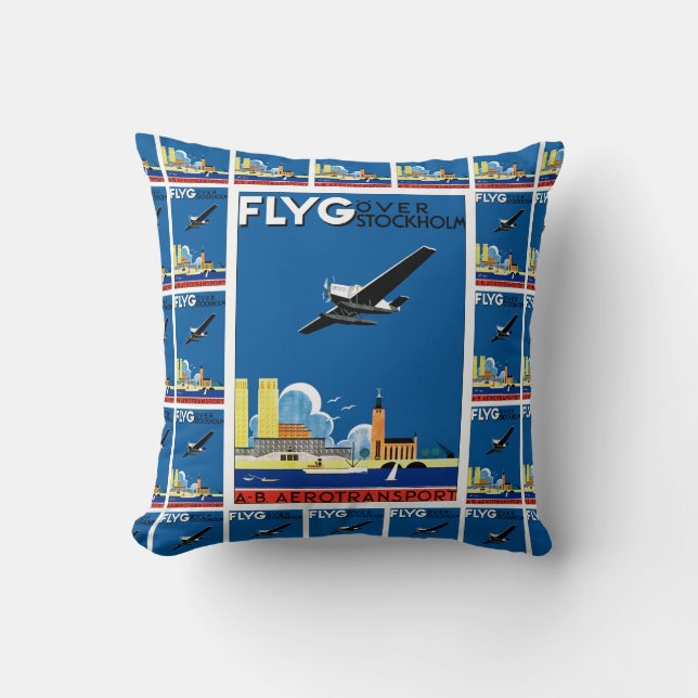 Cojín Decorativo Flyg sobre Estocolmo (Anverso)