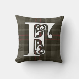 Cojín Decorativo Flynn Clan Tartan Monogram
