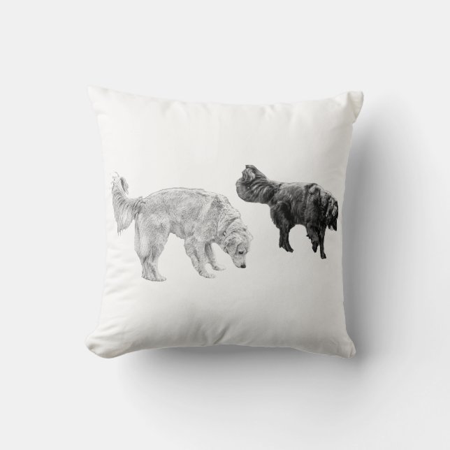 Cojín Decorativo Foco de litro-hoja, dúo silencioso (Anverso)