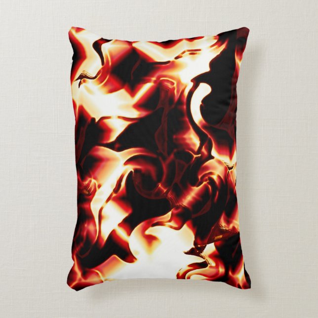 Cojín Decorativo Fogata tallada en fondo oscuro (Frente (Vertical))