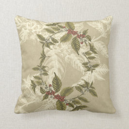 Cojín Decorativo Foliage de Oro Verde Beige Vintage