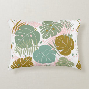 Cojín Decorativo Foliage Tropical - Monstera Y Patrón De Hojas De P