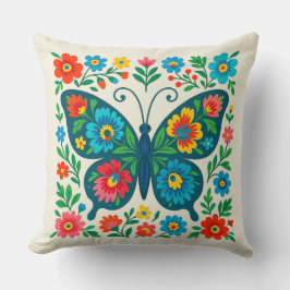 Cojín Decorativo Folk Art Butterfly (2) 