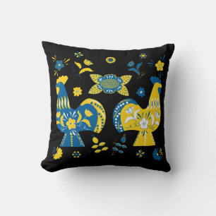 Cojín Decorativo Folk Dala Rooster Sueco