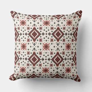 Cojín Decorativo Folk Diamond Cross Stitch Seamless Pattern