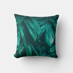 Cojín Decorativo follaje de la jungla tropical, naturaleza de la ho