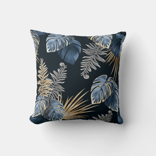 Cojín Decorativo Follaje Tropical (Anverso)
