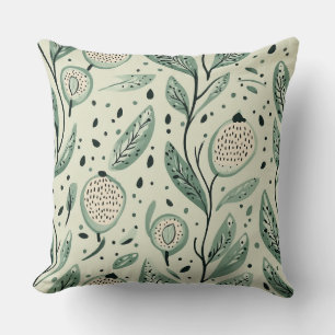 Cojín Decorativo Follaje verde Botánica caprichosa Verdor