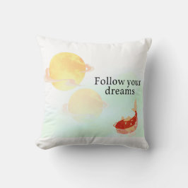 Cojín Decorativo Follow Your Dreams" Koi Fish Pillow | Inspirationa