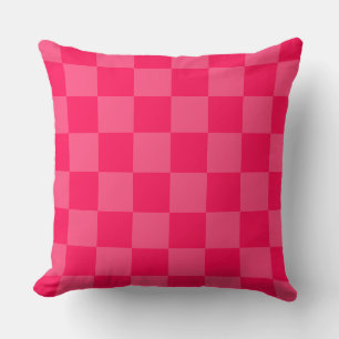 Cojín Decorativo Fondo a cuadros rosados
