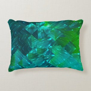 Cojín Decorativo fondo abstracto. grupo de mosaicos azul y verde