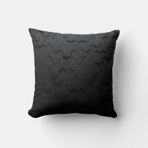 Cojín Decorativo Fondo abstracto triangular negro, Surfa Grunge