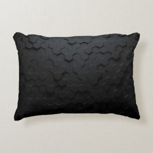 Cojín Decorativo Fondo abstracto triangular negro, Surfa Grunge