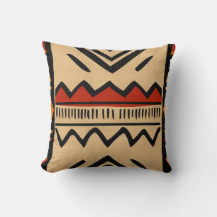 Cojín Decorativo Fondo africano en colores cálidos