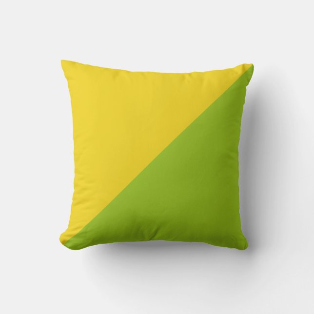 Cojín Decorativo Fondo amarillo y verde claro (Anverso)