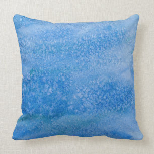 Cojín Decorativo Fondo azul de la acuarela