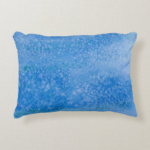 Cojín Decorativo Fondo azul de la acuarela