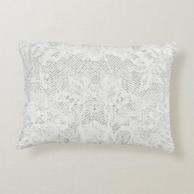 Cojín Decorativo Fondo blanco del cordón (Reverso)