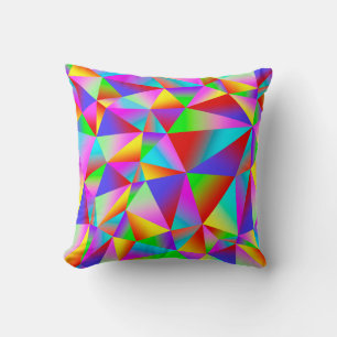 Cojín Decorativo Fondo colorido de muchos triángulos multicolores