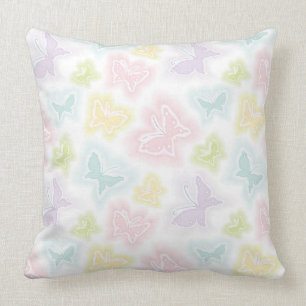 Cojín Decorativo Fondo con las mariposas en acuarela