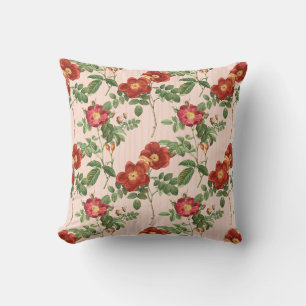 Cojín Decorativo Fondo de banda rosa de los Rosas victorianos