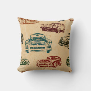Cojín Decorativo Fondo de coche vintage sin inconveniente.