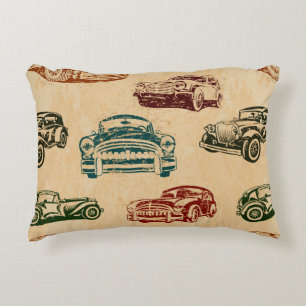 Cojín Decorativo Fondo de coche vintage sin inconveniente.