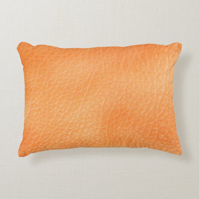 Cojín Decorativo  Fondo de cuero marrón. abstracto, accesorios,  (Anverso)