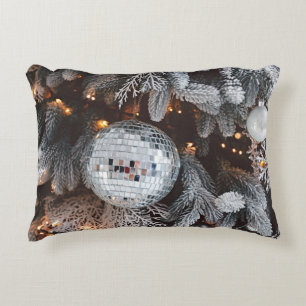Cojín Decorativo Fondo de decoración de árbol con luz navidad 