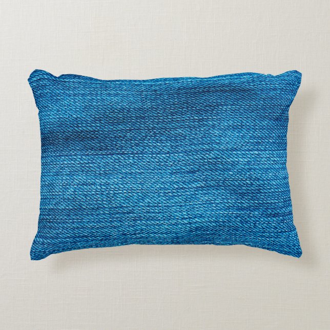 Cojín Decorativo fondo de denim azul utilizado como fondo (Anverso)