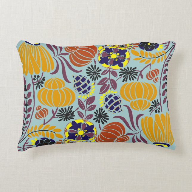 Cojín Decorativo fondo de diseño floral (Anverso)