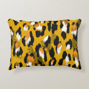 Cojín Decorativo Fondo de impresión animal de textura de leopardo