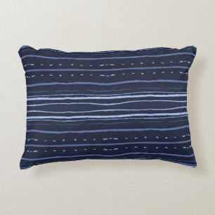 Cojín Decorativo Fondo de las franjas de color azul. Línea creativa
